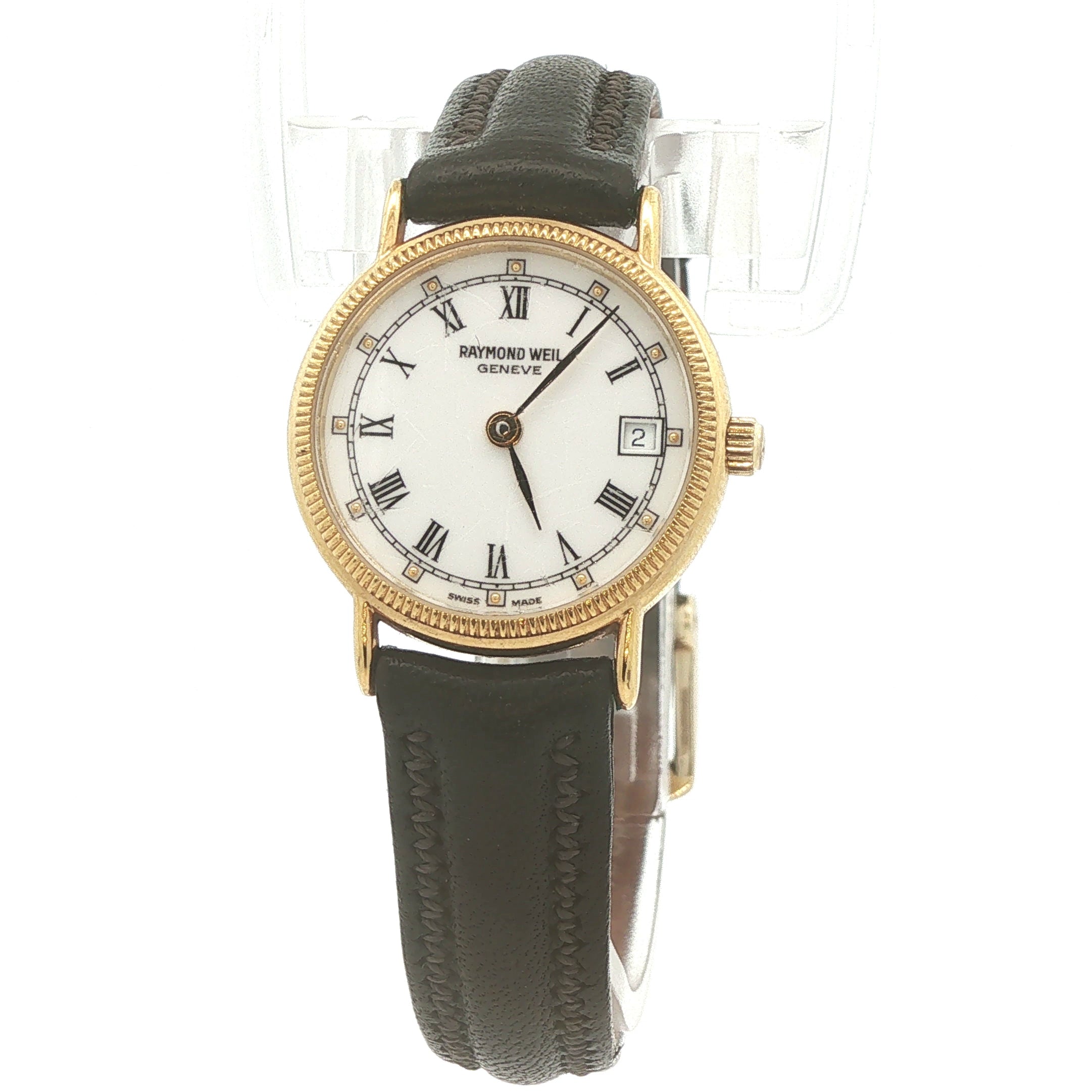 Estate c. 1980s–1990s Raymond Weil Genève Ref. 5314-2 Quartz Gold Electroplated Dress Watch