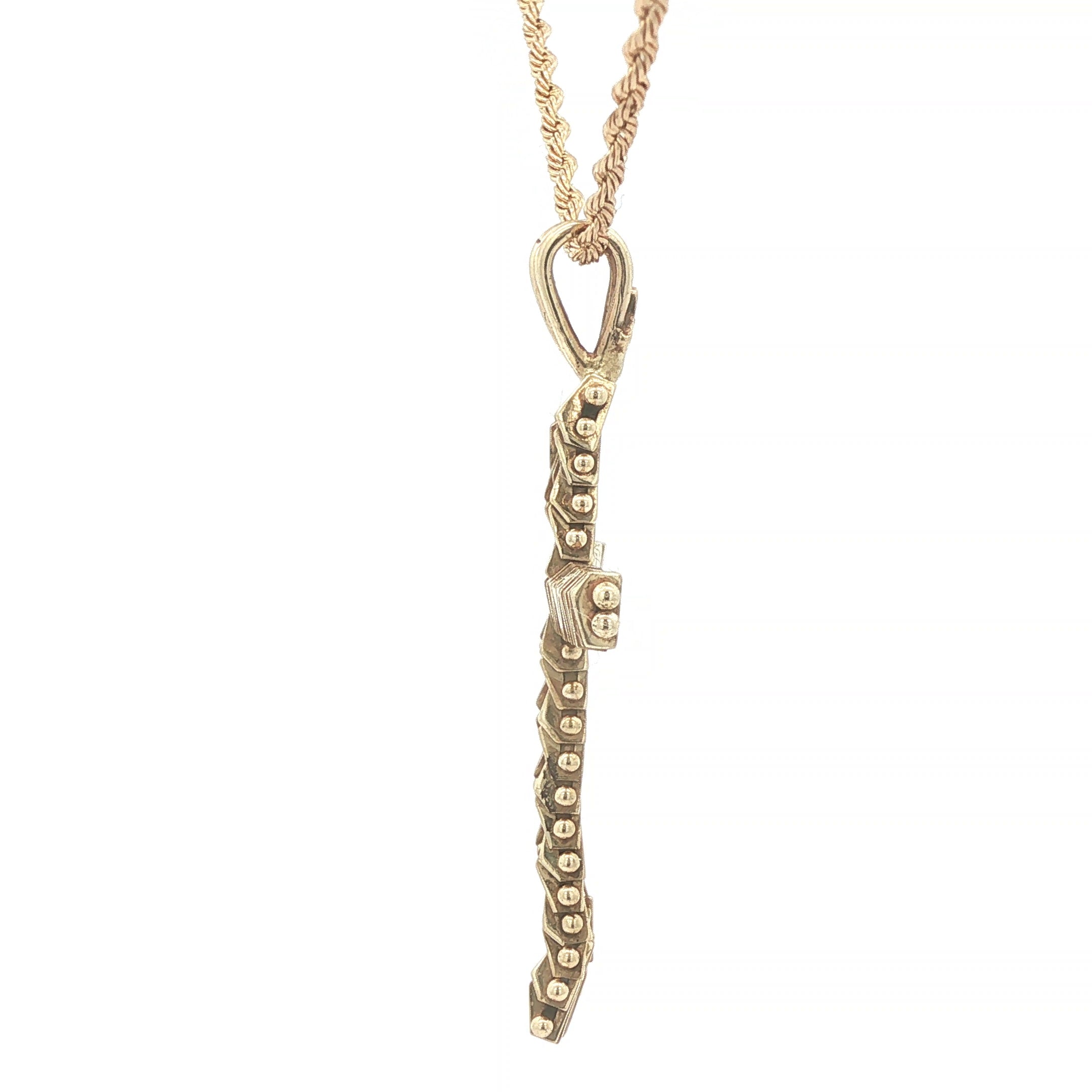 Estate 14K Yellow Gold c. 1970s–1980s Textured Cross Pendant 39mm Vintage Religious Charm
