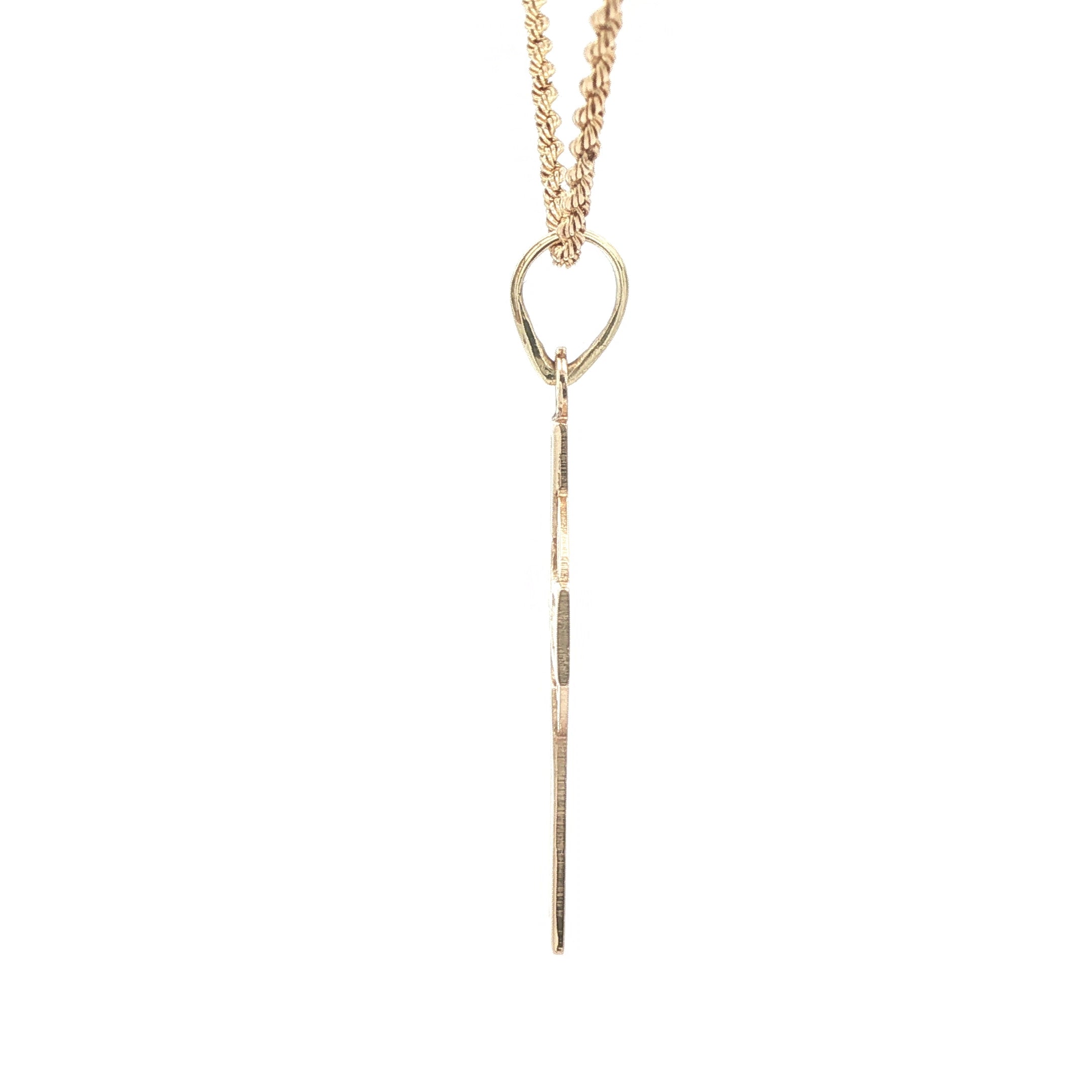 Estate 14K Yellow Gold Celtic Cross Pendant c. 1980s-1990s 36mm