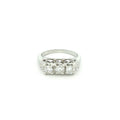 Estate Art Deco Era Natural Old Mine Cut Diamond Ring Circa 1920s–1930s in 18K White Gold 3/4 CTW Size 6.75