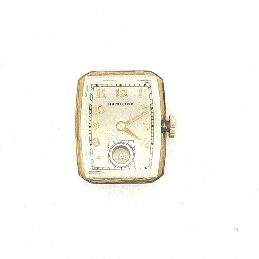Hamilton Alan Circa 1946 10K Gold Filled Vintage Wrist Watch with Box, Papers & Gold Filled Bracelet