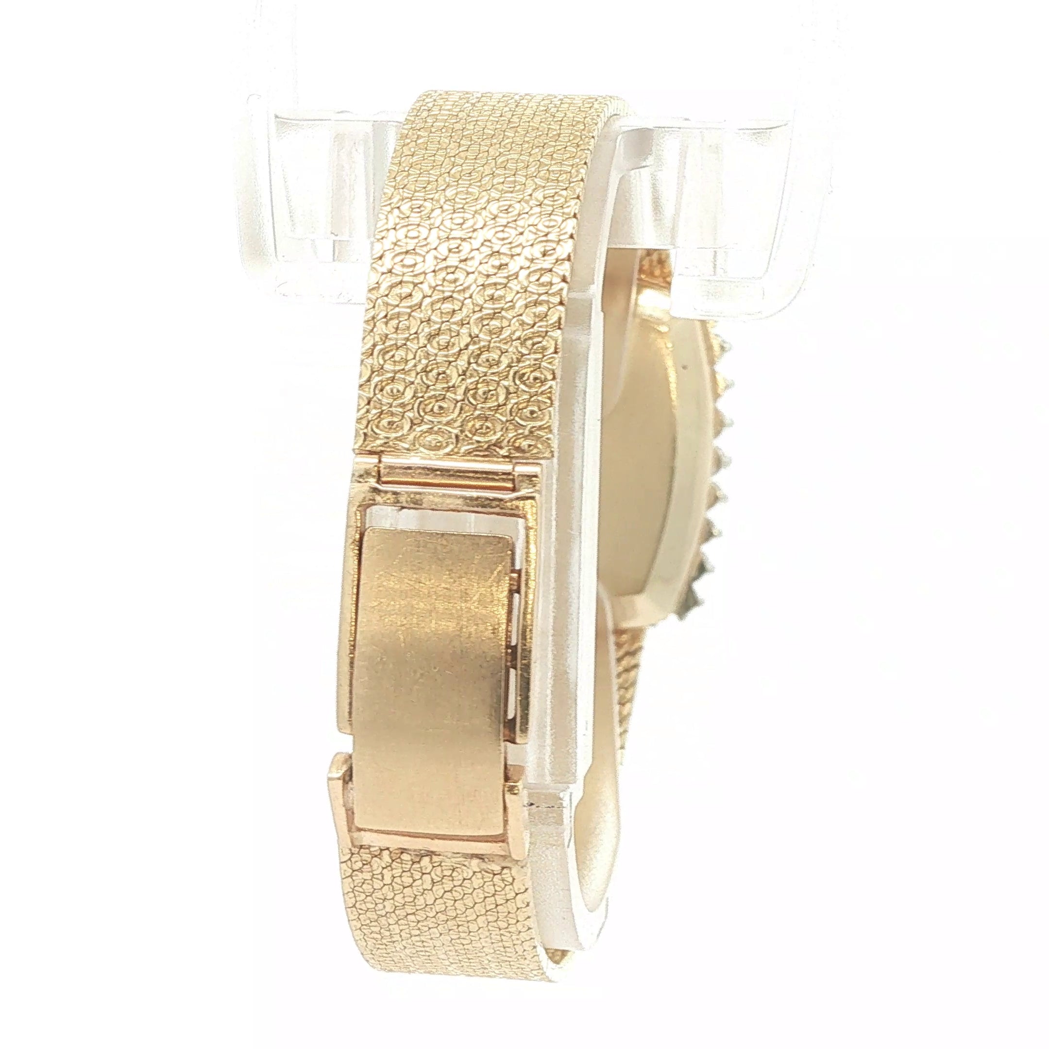 Estate Geneva Vintage 14K Yellow Gold 1.00 CTW Diamond Ladies Cocktail Watch