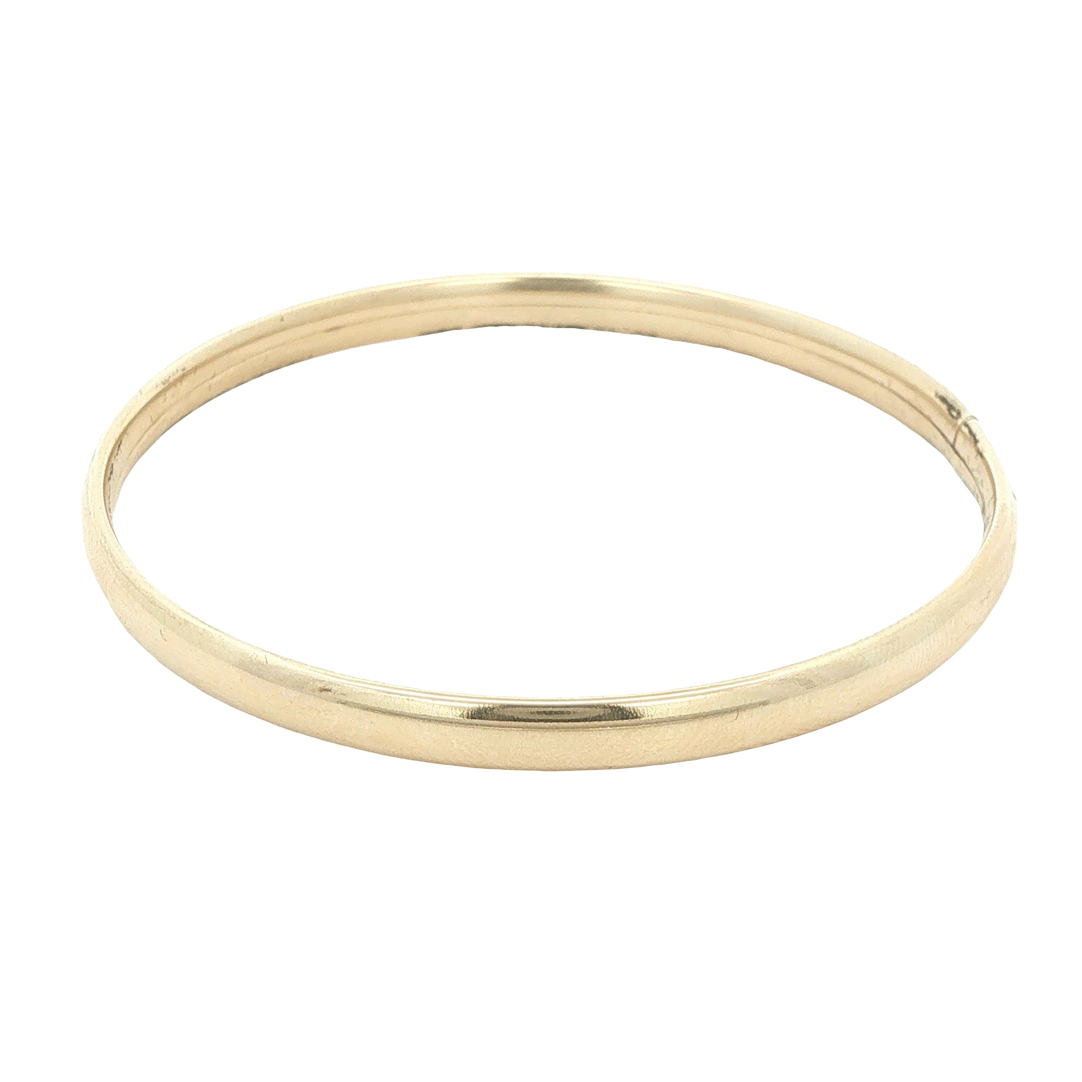 Circa 1950s–1960s Estate Kids Gold Filled Hinged Bangle Bracelet 53mm x 2mm