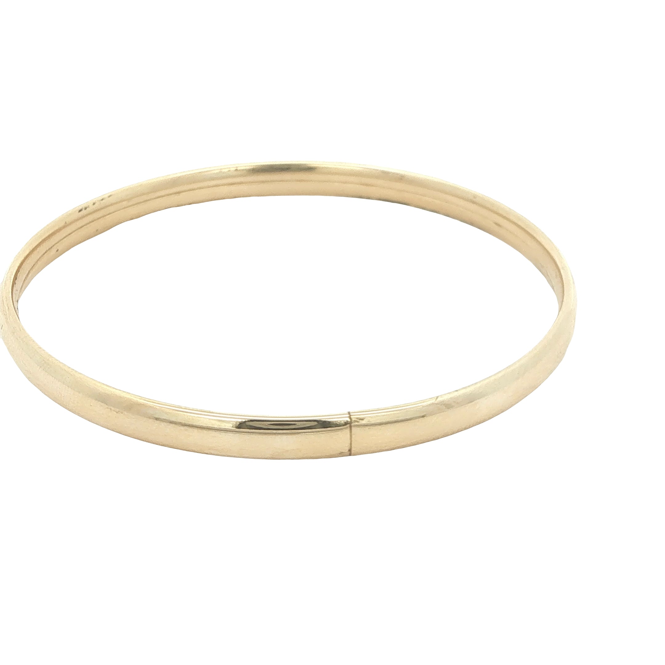 Circa 1950s–1960s Estate Kids Gold Filled Hinged Bangle Bracelet 53mm x 2mm