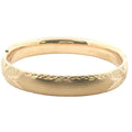 Circa 1950s–1960s Estate Gold Filled Engraved Hinged Bangle Bracelet 76mm x 5mm