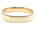 Circa 1960s Vintage Estate 1/20 12K Gold Filled Textured Hinged Bangle Bracelet 61 x 53mm