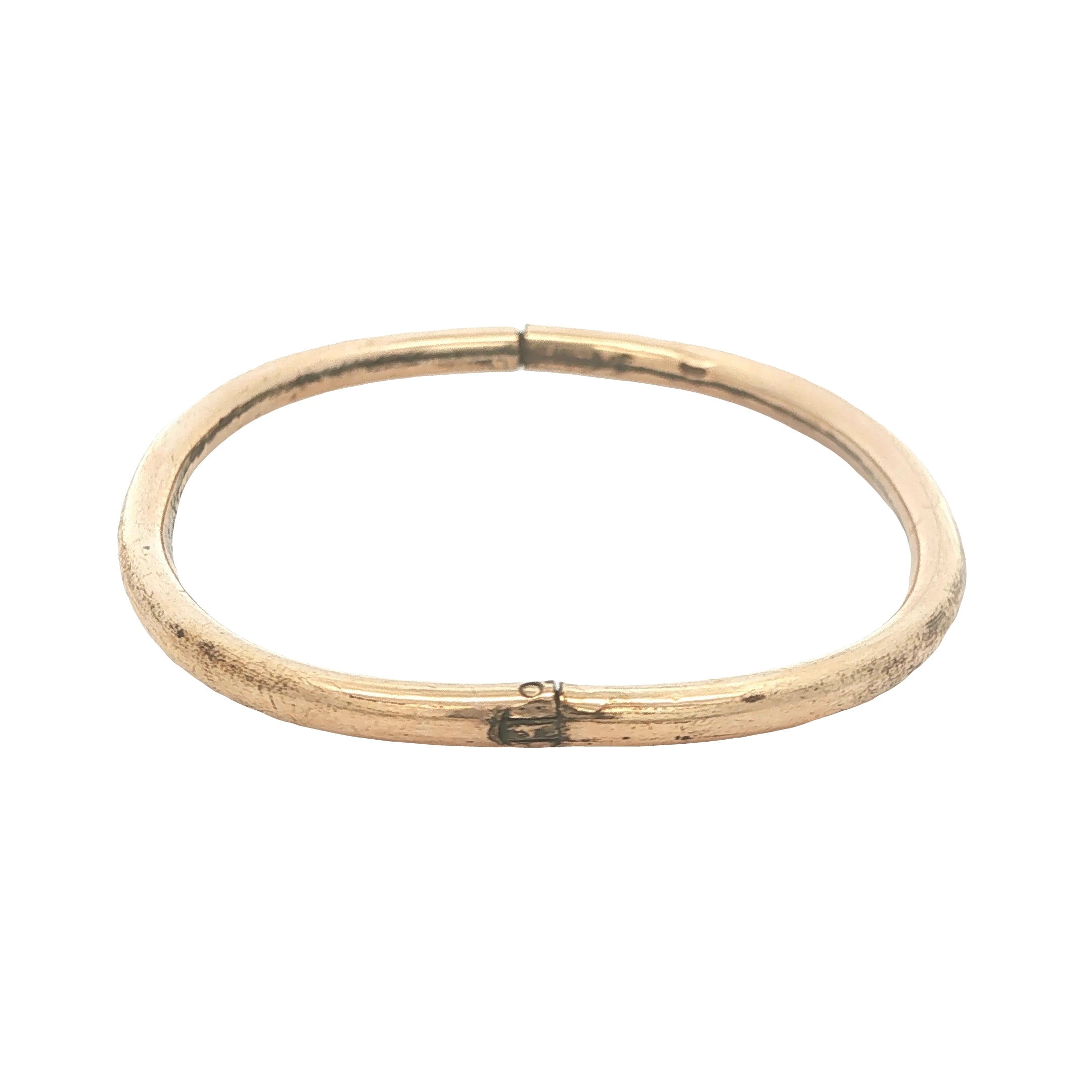 Circa 1950s–1960s Estate Child's Gold Filled Hinged Bangle Bracelet 55mm