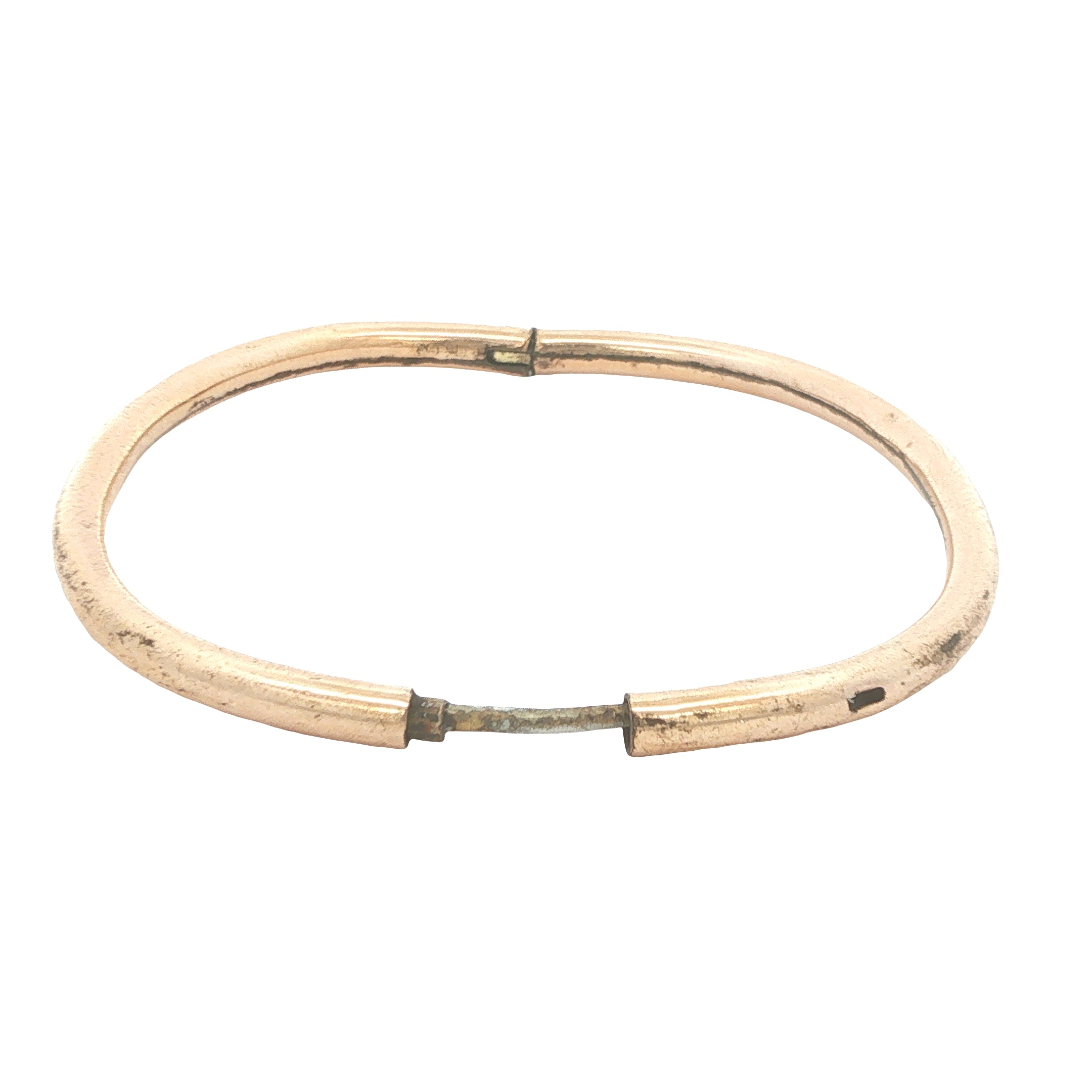 Circa 1950s–1960s Estate Child's Gold Filled Hinged Bangle Bracelet 55mm