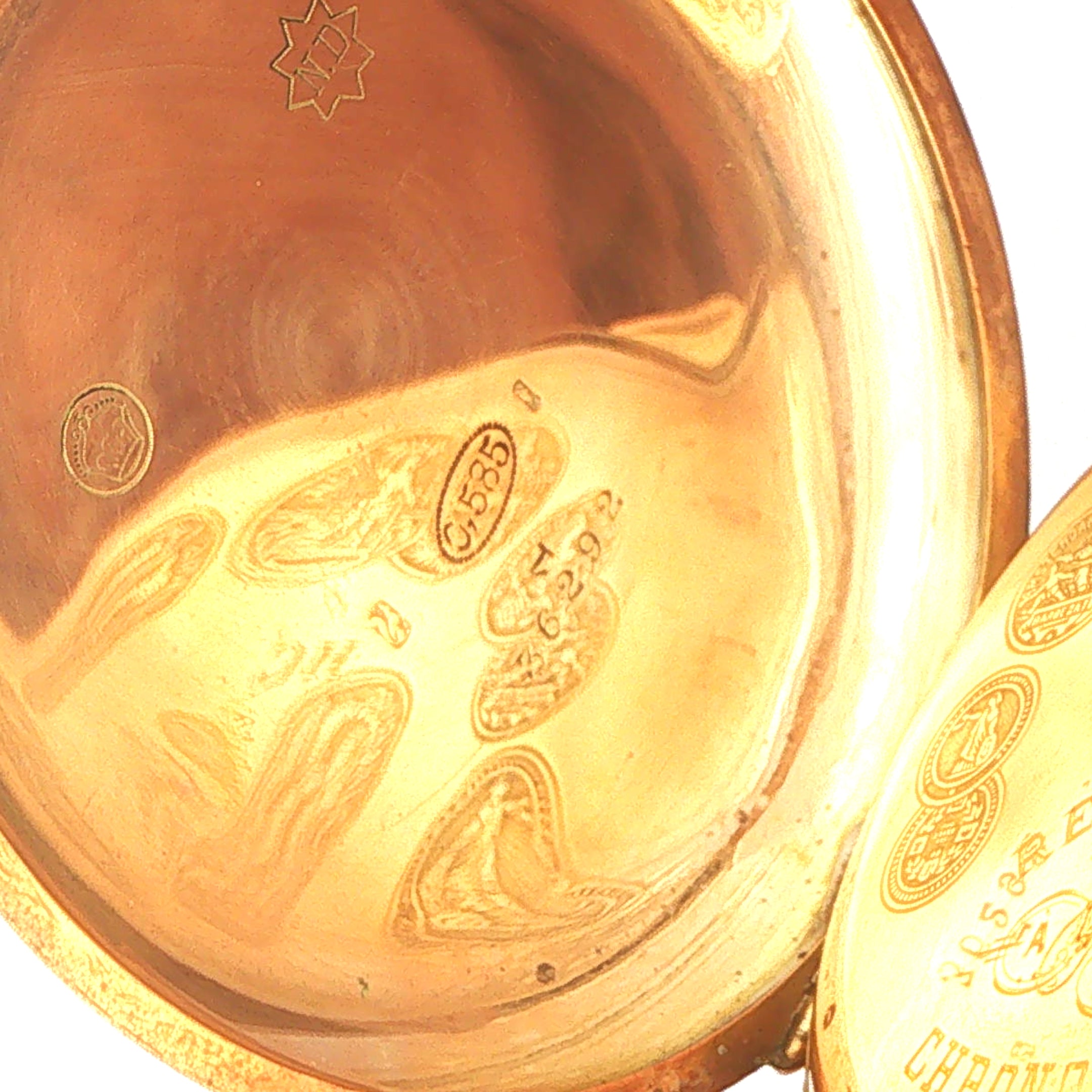 Estate Antique Swiss 14K Gold Quarter Repeater Chronograph Pocket Watch Circa 1900