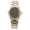 Estate Ebel 1911 Swiss Quartz Watch 37mm Stainless Steel with 18K Gold Bezel Gray Dial