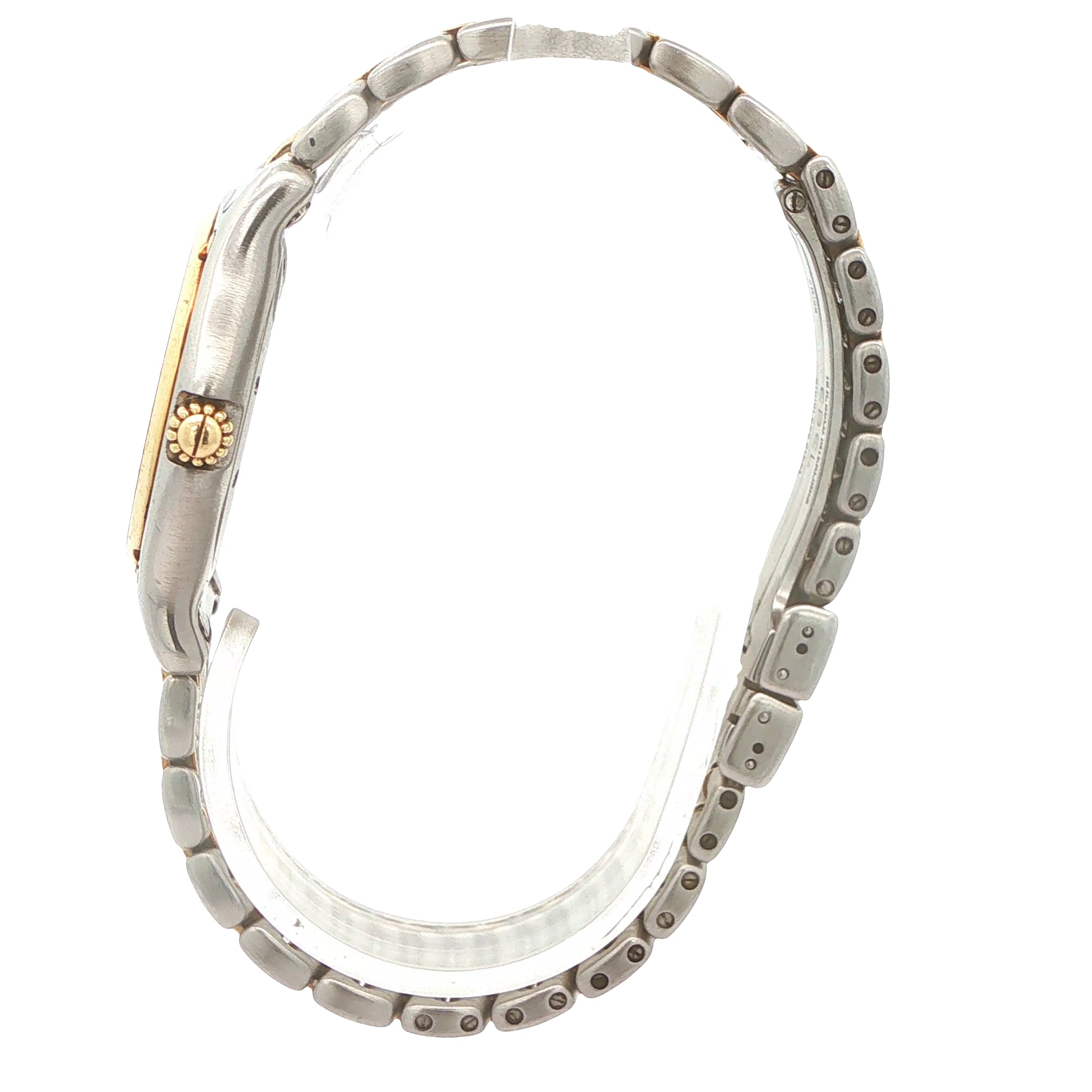 Estate Ebel 1911 Swiss Quartz Watch 37mm Stainless Steel with 18K Gold Bezel Gray Dial