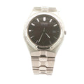 Circa 2000s Citizen Eco-Drive 44mm Black Dial Stainless Steel Men's Watch