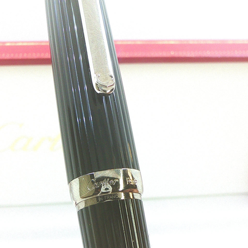 Estate Vintage 1990s Cartier Diabolo Platinum Finish 0.8mm Mechanical Pencil with Box & Papers