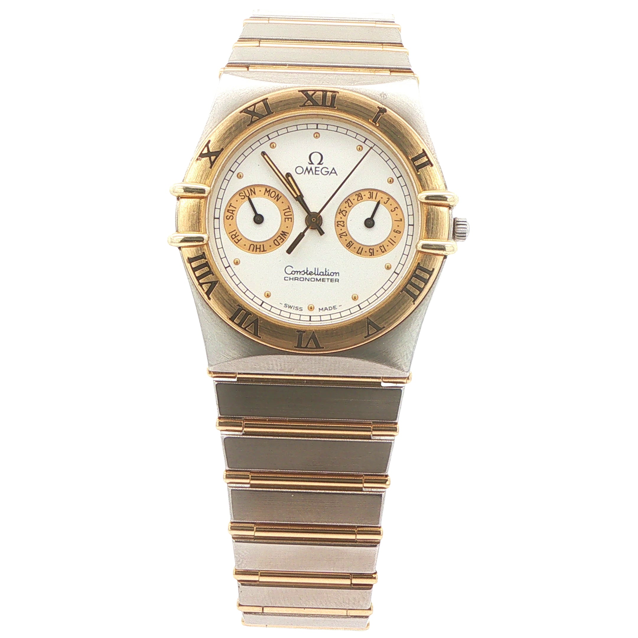 Estate Omega Constellation Manhattan Day-Date Chronometer, Ref. 398.0869, Two-Tone, Circa 1984–1988