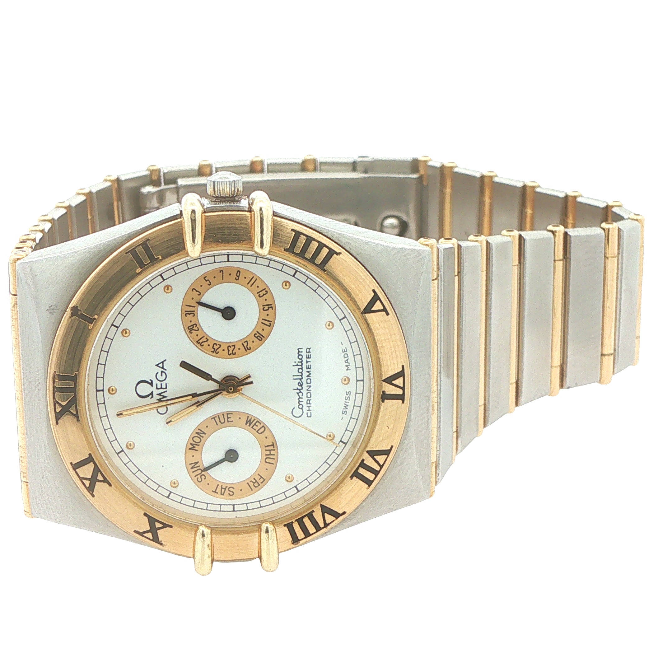 Estate Omega Constellation Manhattan Day-Date Chronometer, Ref. 398.0869, Two-Tone, Circa 1984–1988