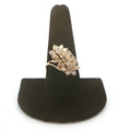 Vintage 1980s–1990s 14K Yellow Gold 1.90 CTW Natural Diamond Waterfall Cluster Ring – Size 8.5