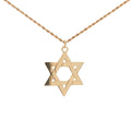 New 14K Yellow Gold Star of David Pendant