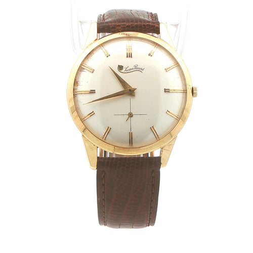 Estate Lucien Piccard 18K Yellow Gold Manual Wind Dress Watch, Circa 1950s