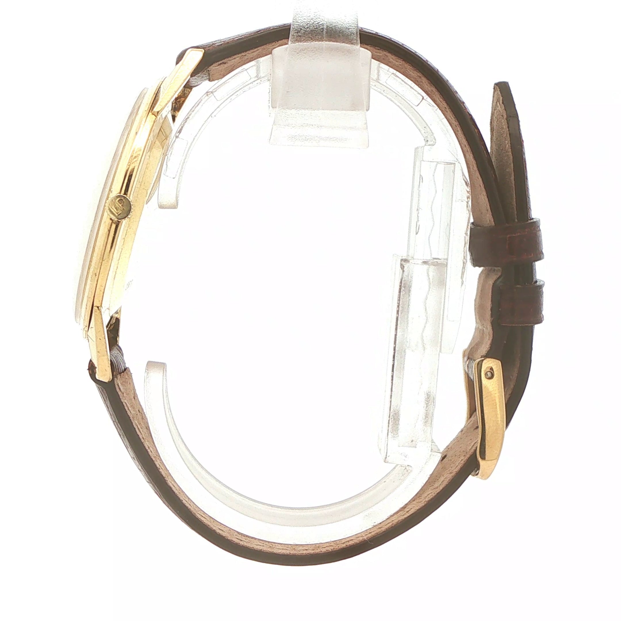 Estate Lucien Piccard 18K Yellow Gold Manual Wind Dress Watch, Circa 1950s