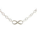 Estate Tiffany & Co. 925 Sterling Silver Infinity Link Necklace – 18 Inch
