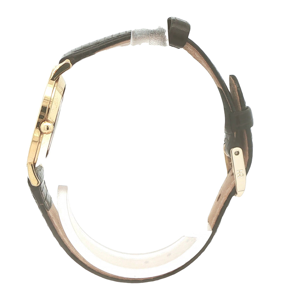 Vintage Circa 1990s Movado Museum 87.A1.834 26mm Gold-Tone Black Dial Quartz Watch