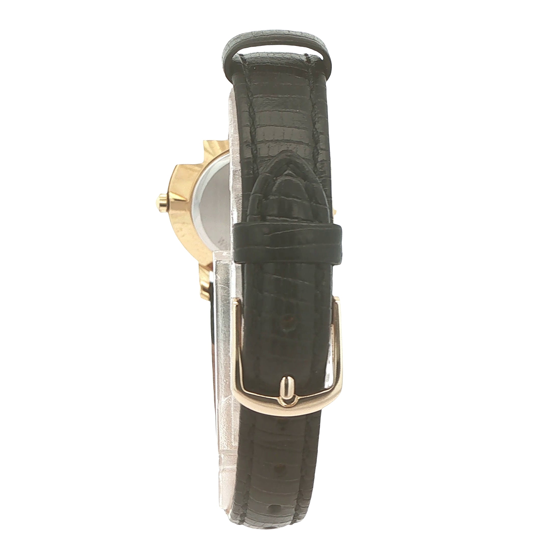 Vintage Circa 1990s Movado Museum 87.A1.834 26mm Gold-Tone Black Dial Quartz Watch