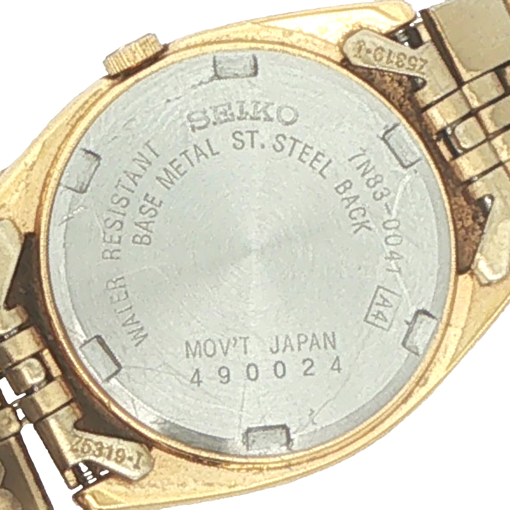 Vintage 1994 Seiko Quartz Day-Date Gold-Tone 28mm Estate Watch