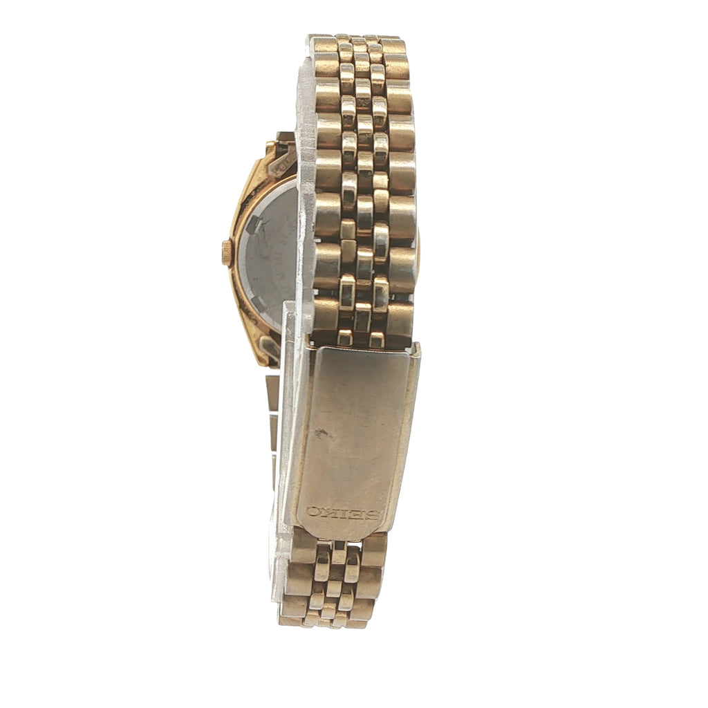 Vintage 1994 Seiko Quartz Day-Date Gold-Tone 28mm Estate Watch
