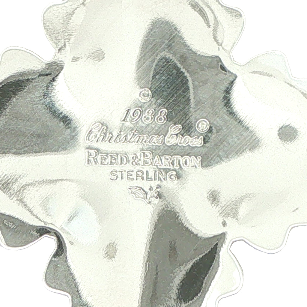 1988 Reed & Barton Sterling Silver Christmas Cross Ornament