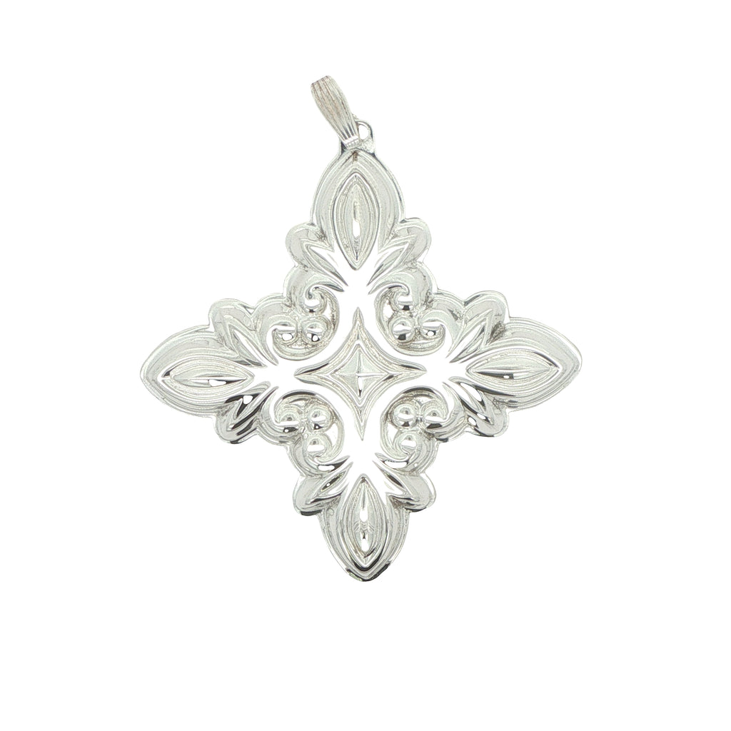 Vintage 1987 Reed & Barton Sterling Silver Christmas Cross Ornament 67mm