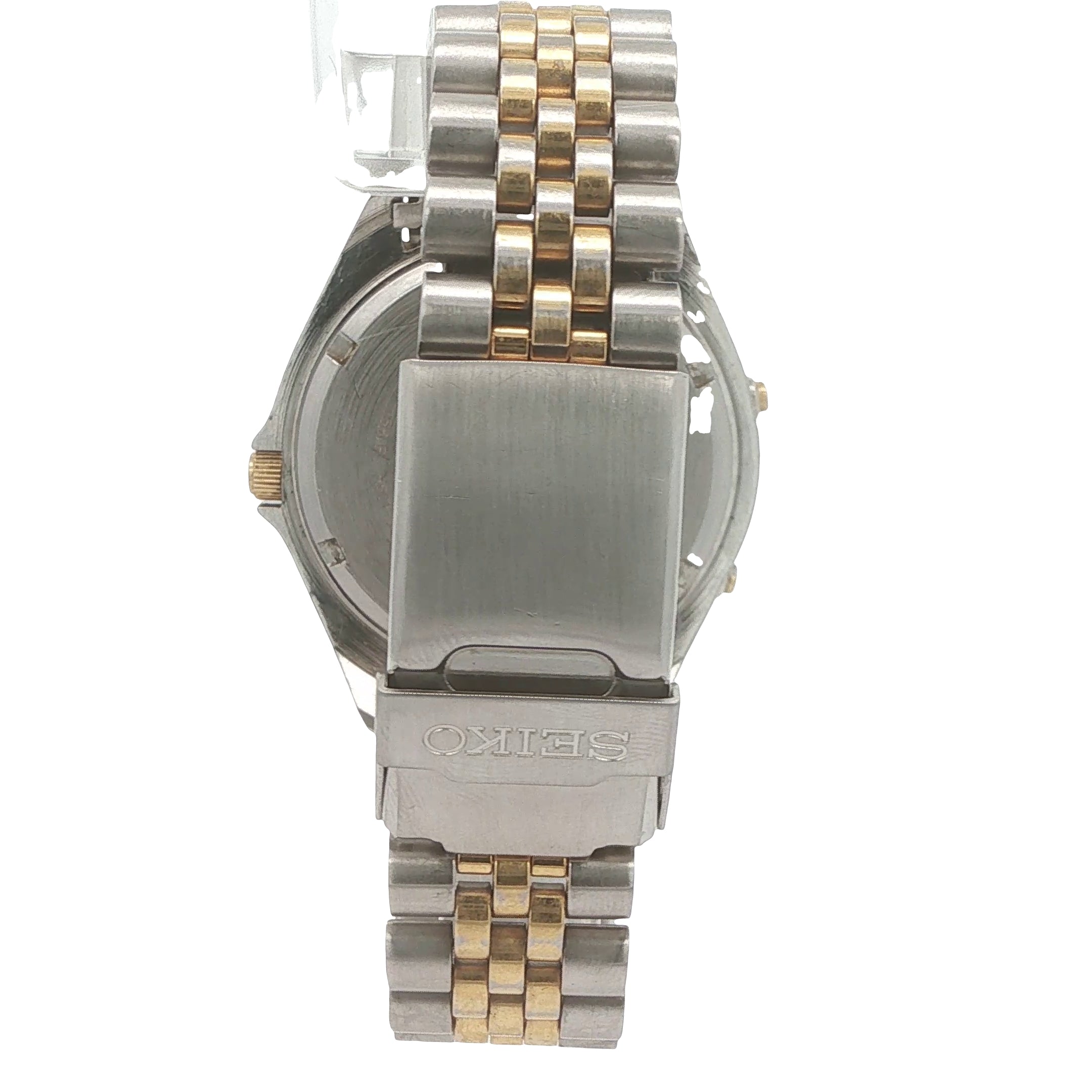 Vintage 1993 Seiko Sports 150 H601 Two-Tone Alarm Chronograph Ana-Digi Estate Watch