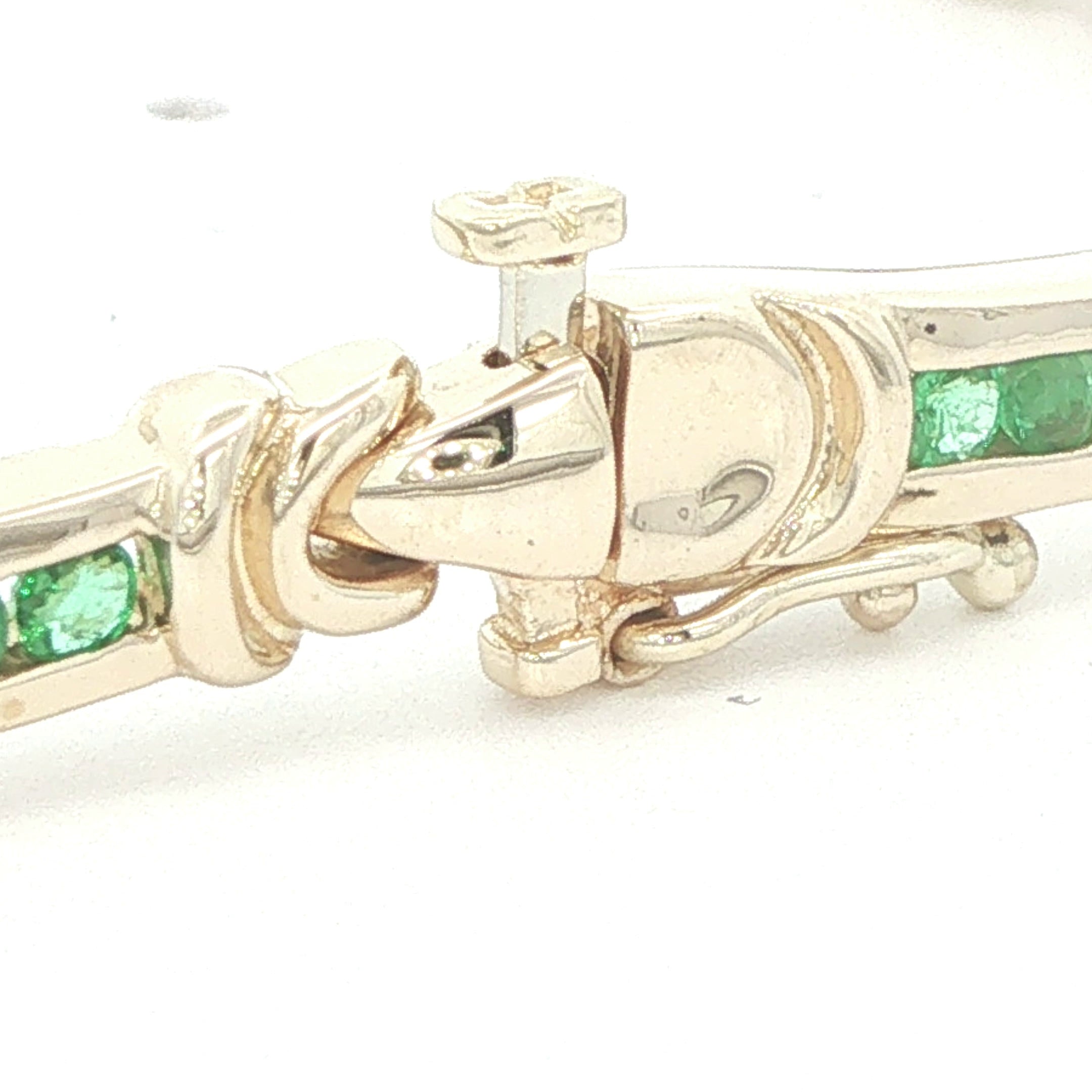 Vintage Circa 1980s 14K Yellow Gold Natural Emerald 3.5 CTW Estate Bracelet – 6.5"