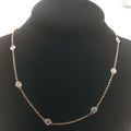 Estate 14K Yellow Gold 1 CTW Natural Diamond Station Necklace 16–18" H Color VS–SI