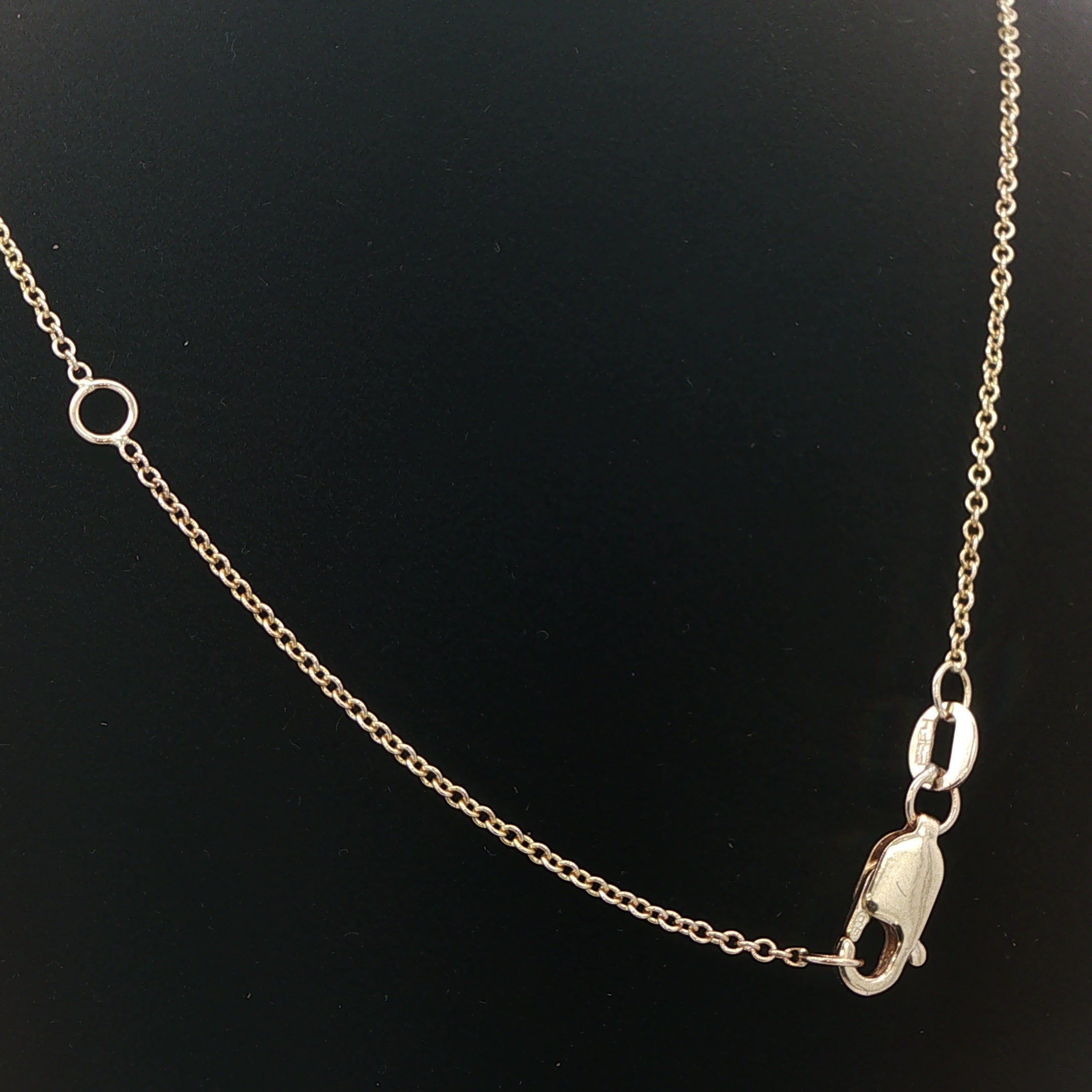 Estate 14K Yellow Gold 1 CTW Natural Diamond Station Necklace 16–18" H Color VS–SI