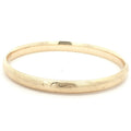 Vintage 14K Yellow Gold Engraved Hinged Bangle Bracelet 6.2mm