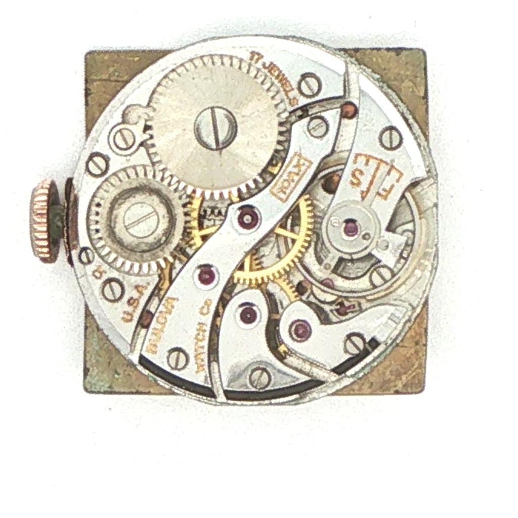Vintage 1933 Estate Bulova Art Deco 10K Rolled Gold Plate 24mm Watch