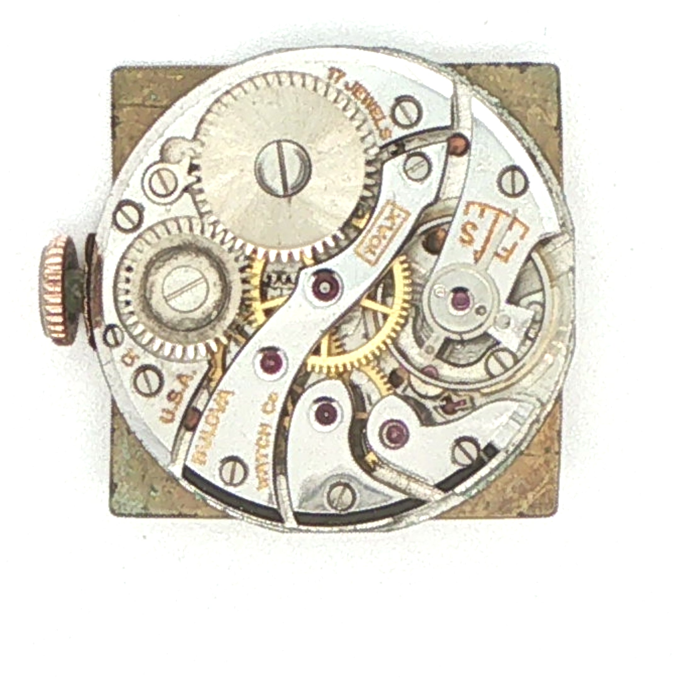 Vintage 1933 Estate Bulova Art Deco 10K Rolled Gold Plate 24mm Watch