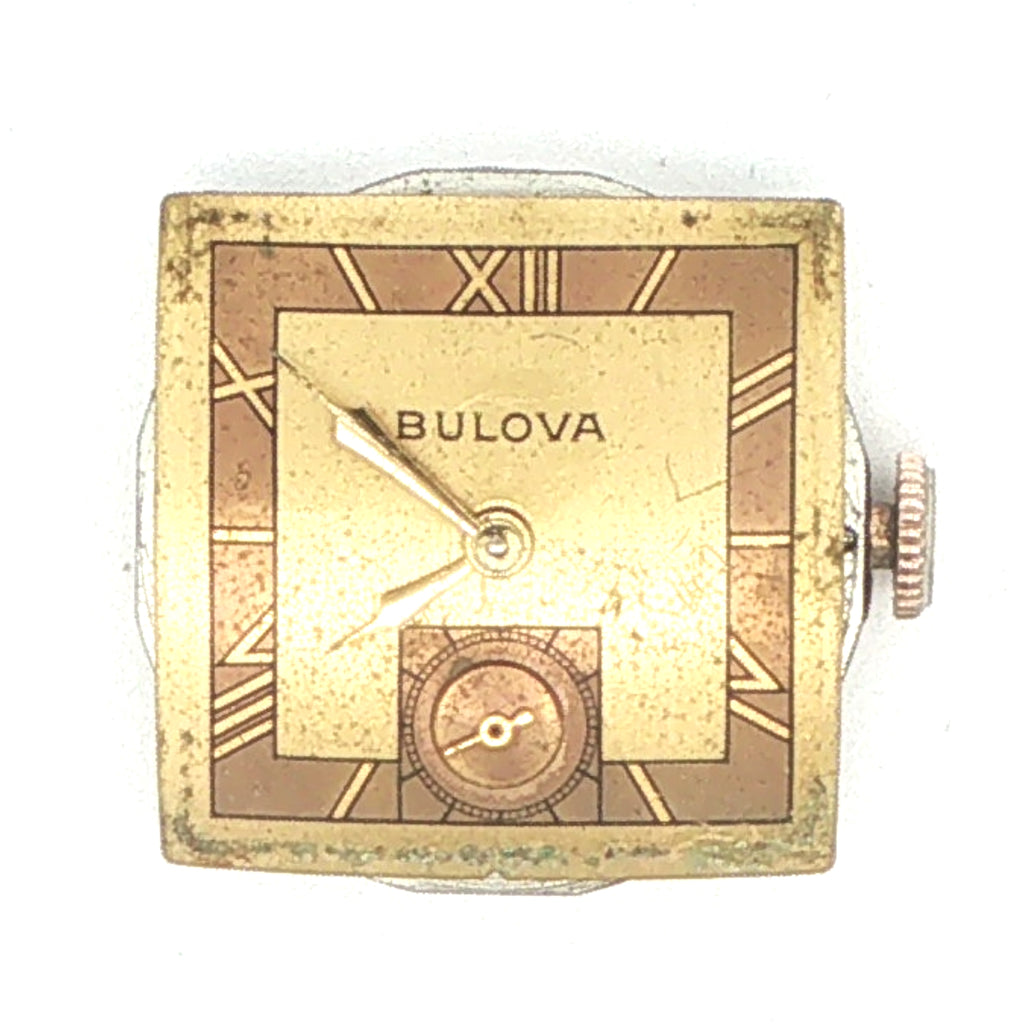 Vintage 1933 Estate Bulova Art Deco 10K Rolled Gold Plate 24mm Watch