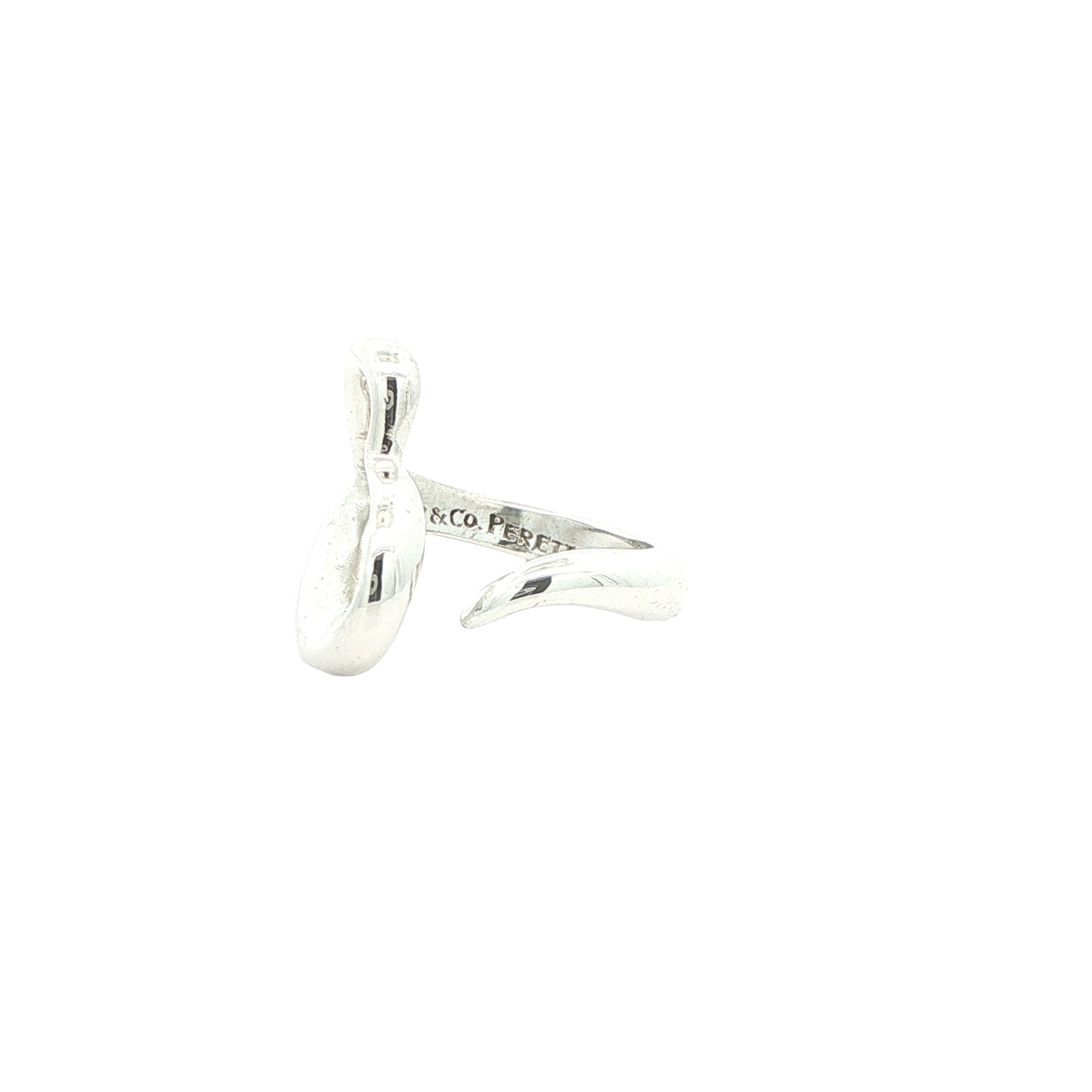 Vintage 1990s Tiffany & Co. Elsa Peretti Open Heart Sterling Silver Ring
