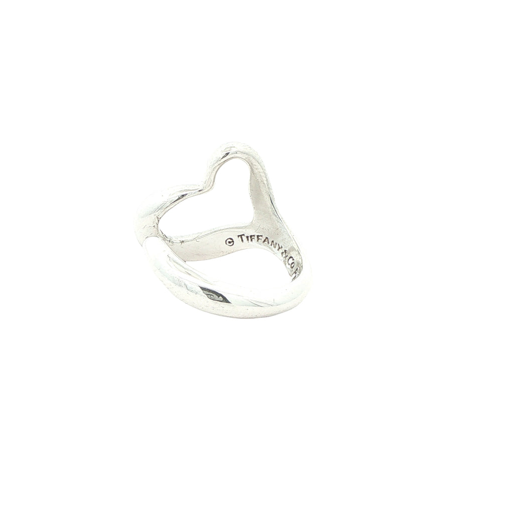 Vintage 1990s Tiffany & Co. Elsa Peretti Open Heart Sterling Silver Ring