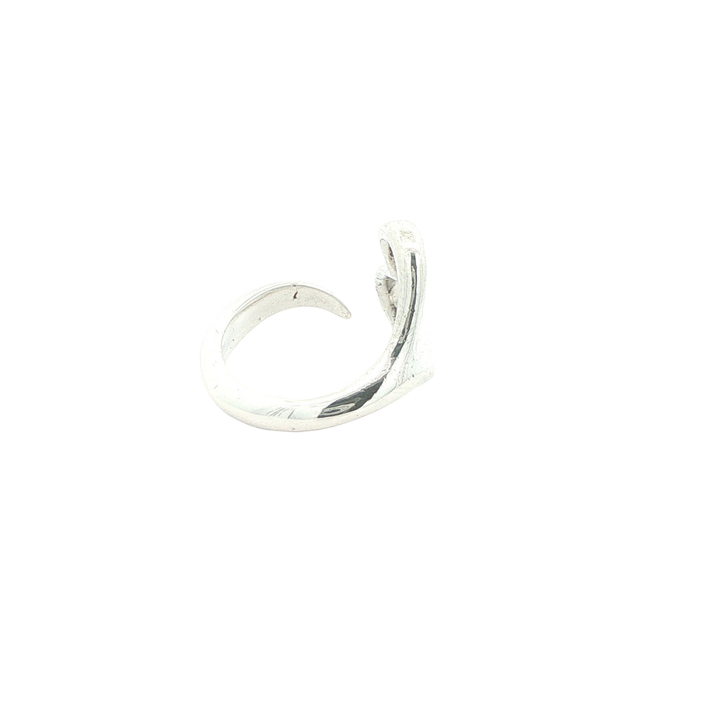 Vintage 1990s Tiffany & Co. Elsa Peretti Open Heart Sterling Silver Ring