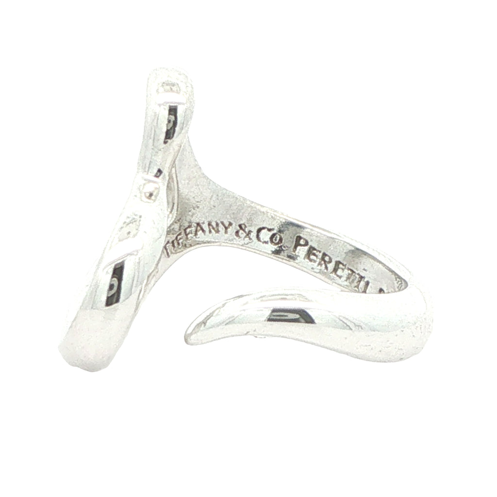 Vintage 1990s Tiffany & Co. Elsa Peretti Open Heart Sterling Silver Ring