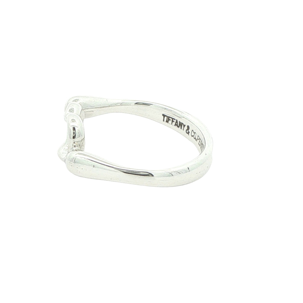 Vintage Tiffany & Co. Elsa Peretti Sterling Silver Open Heart Ring Size 5