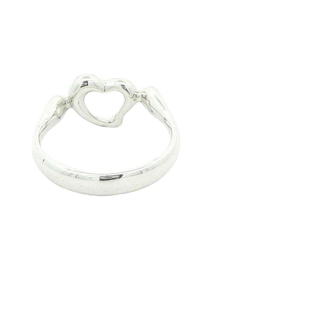 Vintage Tiffany & Co. Elsa Peretti Sterling Silver Open Heart Ring Size 5