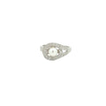 Circa 1930s Estate 10K White Gold Akoya Pearl & Diamond Art Deco Ring – Size 5.50