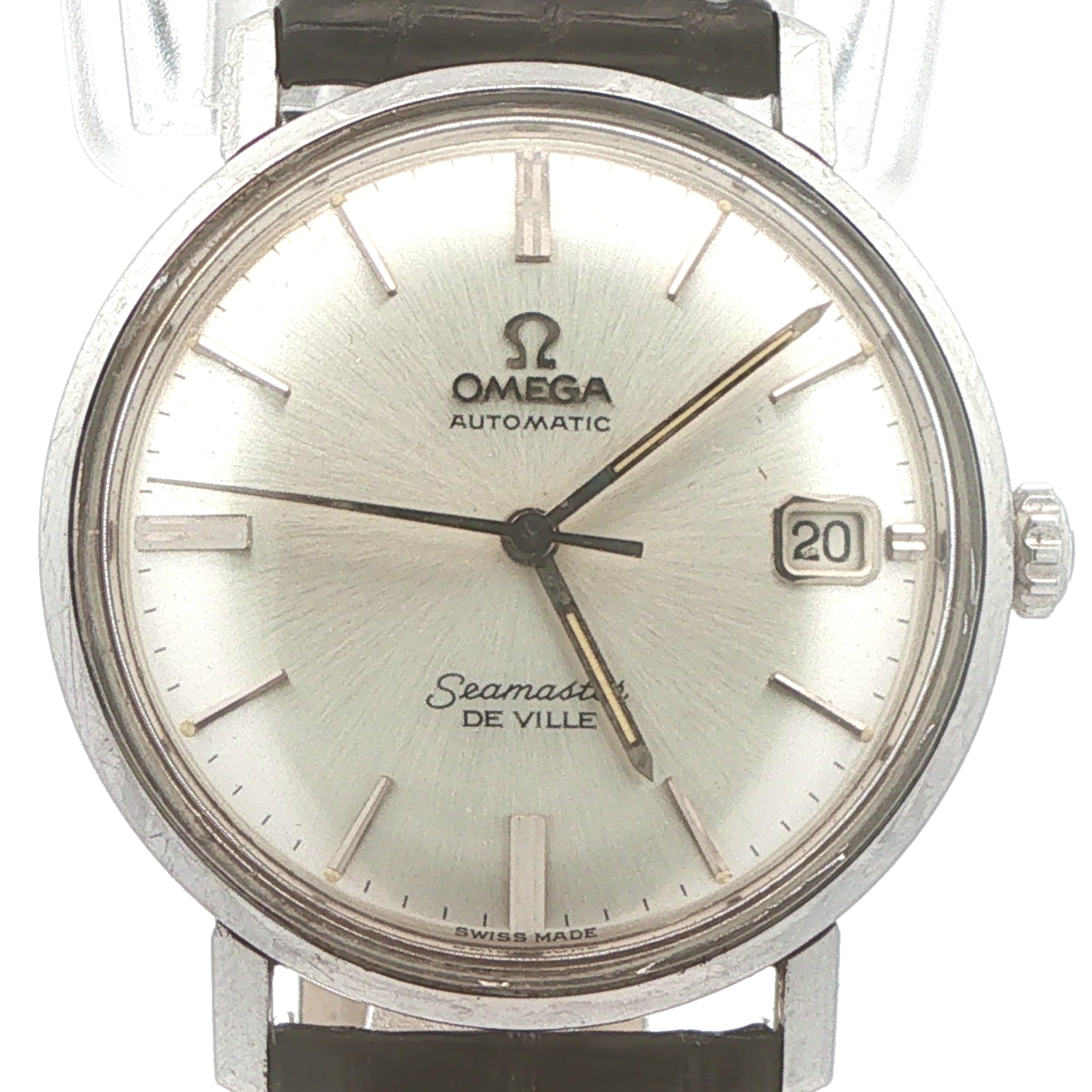 Vintage 1960s Omega Seamaster De Ville Automatic Date 34mm Estate Watch