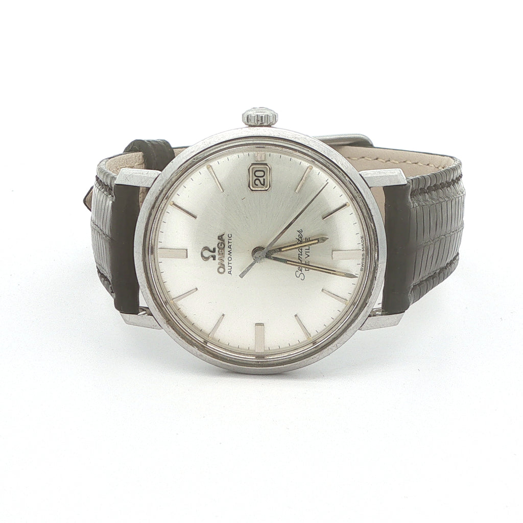 Vintage 1960s Omega Seamaster De Ville Automatic Date 34mm Estate Watch