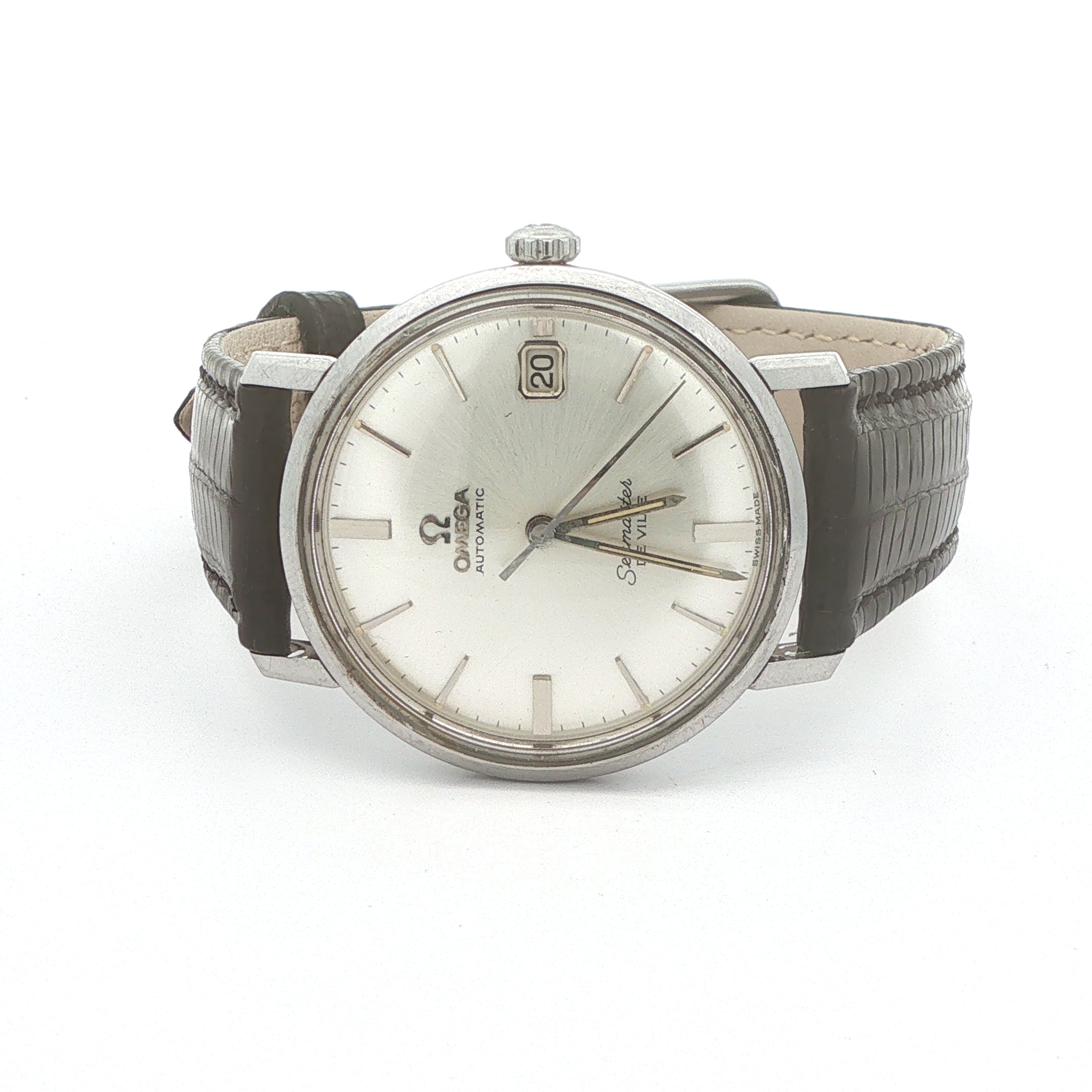 Vintage 1960s Omega Seamaster De Ville Automatic Date 34mm Estate Watch