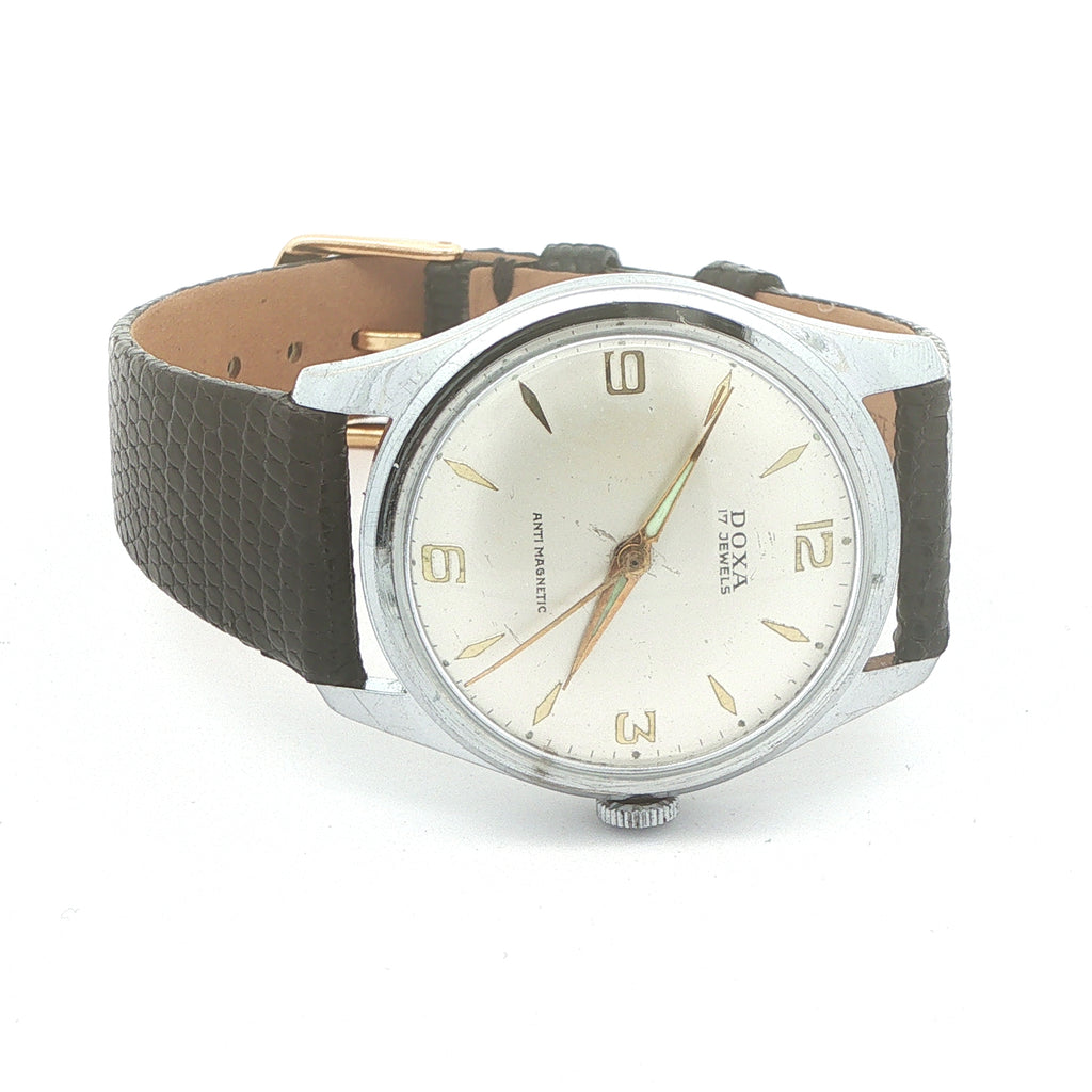 Vintage Circa 1950s Doxa 17-Jewel Anti-Magnetic Swiss Estate Watch