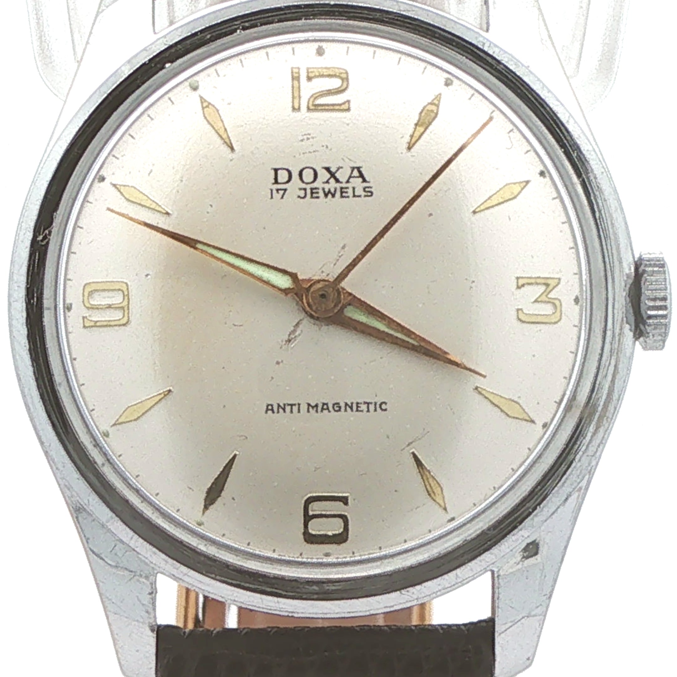 Vintage Circa 1950s Doxa 17-Jewel Anti-Magnetic Swiss Estate Watch